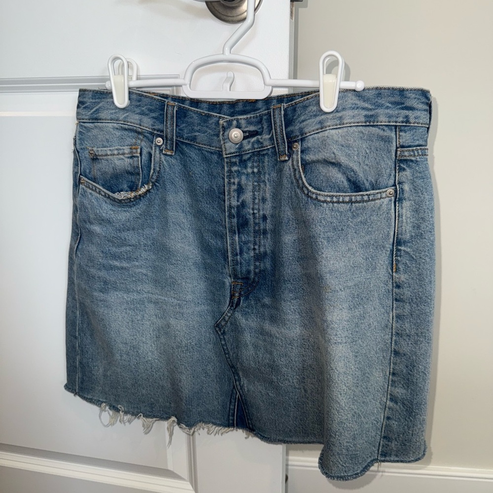 H&M Blue Denim Mini Skirt